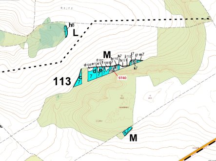 Prodej pozemku, les, 1 377 m²