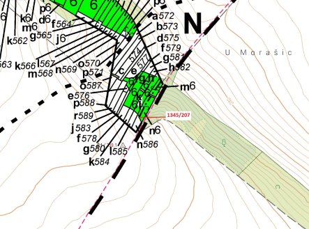 Prodej pozemku, les, 1 049 m²