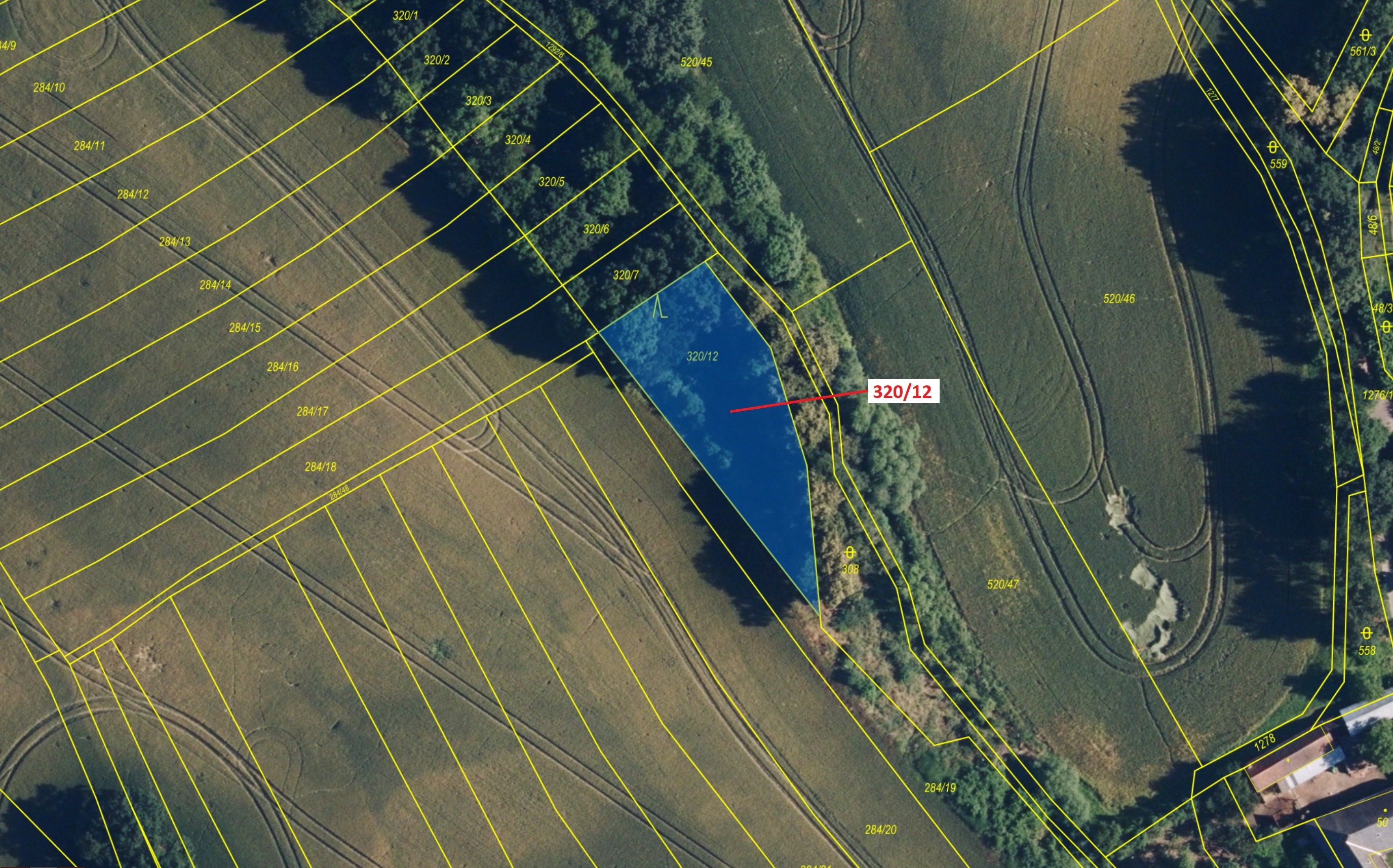 Lesní pozemek o výměře 1024 m2, podíl 1/1, katastrální území Výkleky, obec Výkleky, obec s rozšířeno