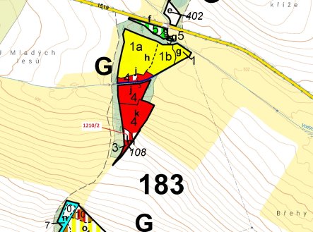 Prodej pozemku, les, 705 m²