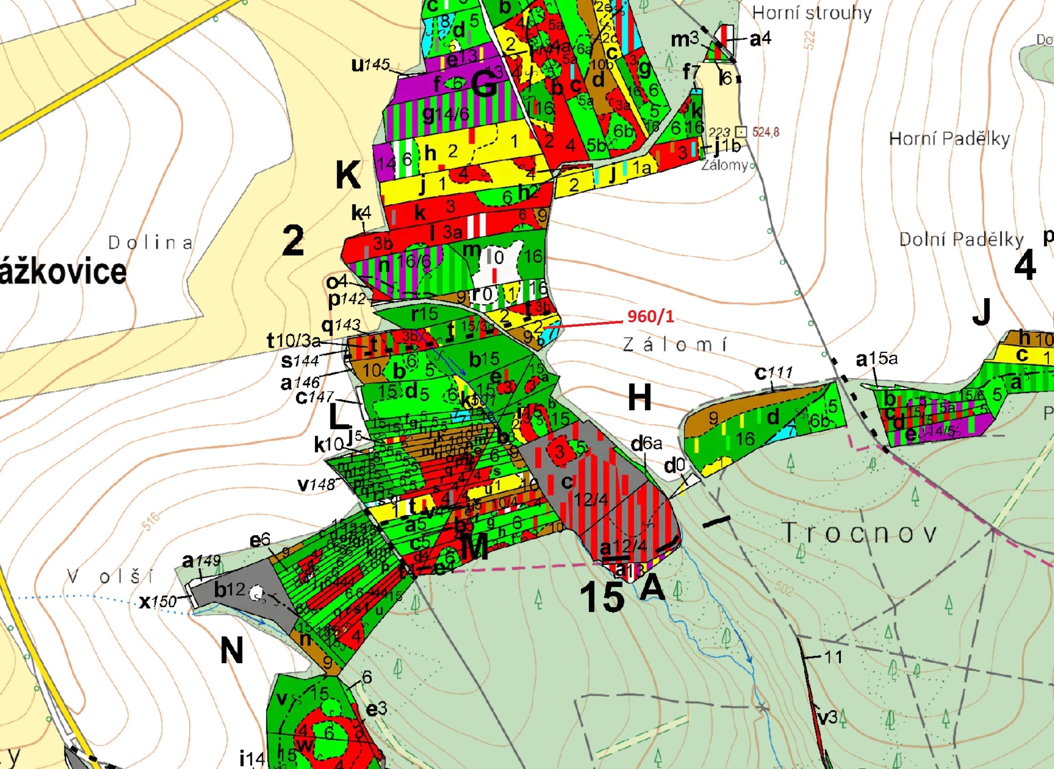 Lesní pozemek o výměře 2342 m2, podíl 1/1, katastrální území Strážkovice, obec Strážkovice, obec s r