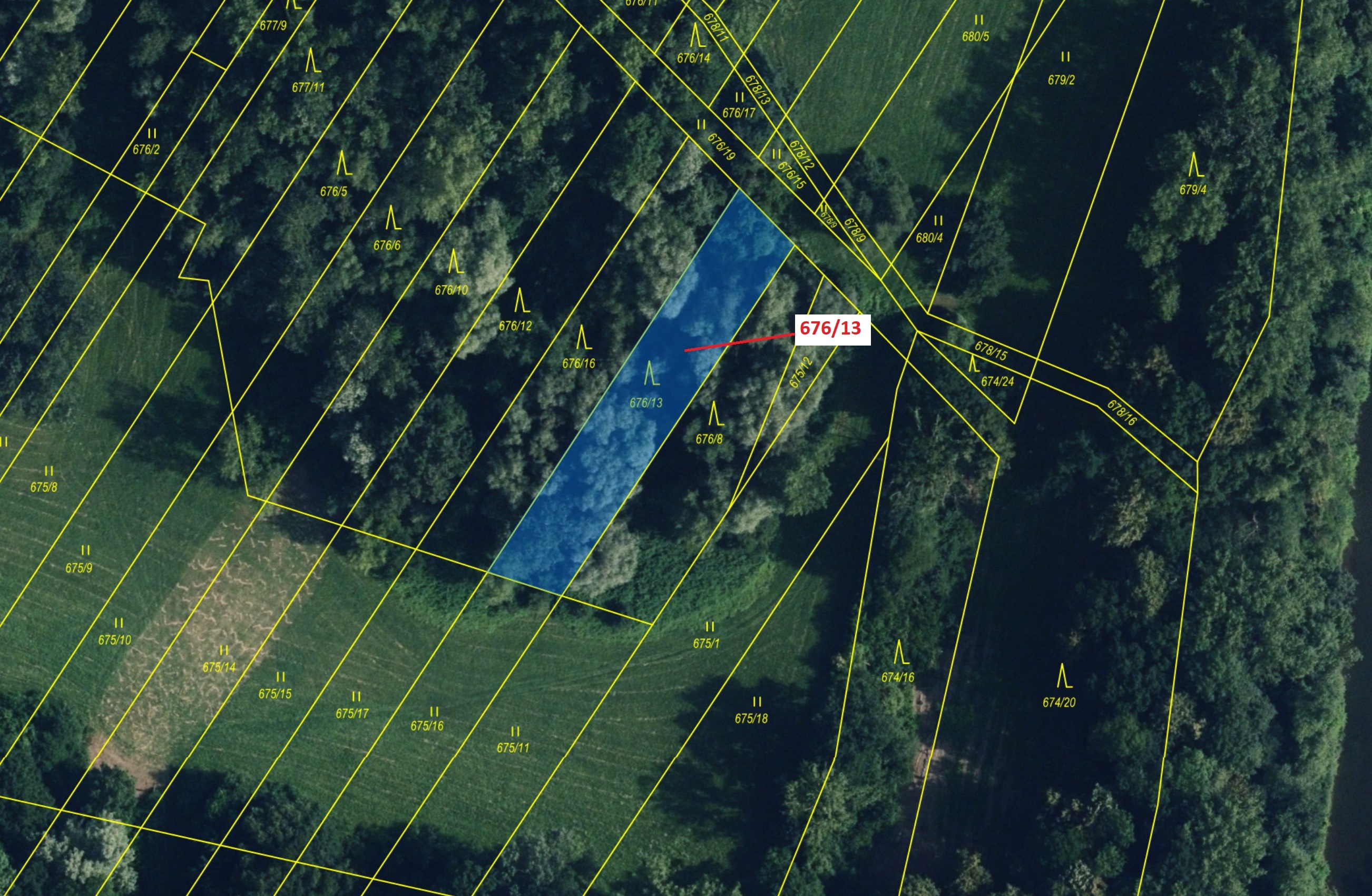 Lesní pozemek o výměře 1000 m2, podíl 1/1, katastrální území Kozlovice u Přerova, obec Přerov, obec 