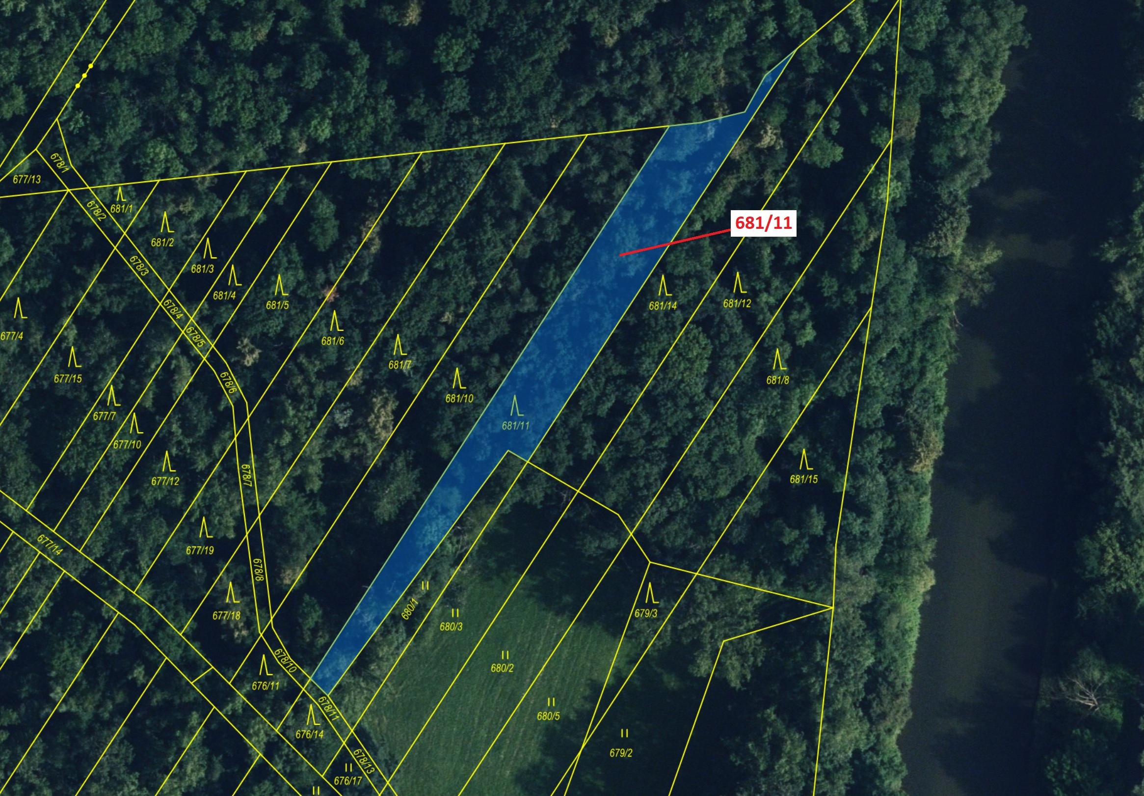 Lesní pozemek o výměře 1480 m2, podíl 1/1, katastrální území Kozlovice u Přerova, obec Přerov, obec 