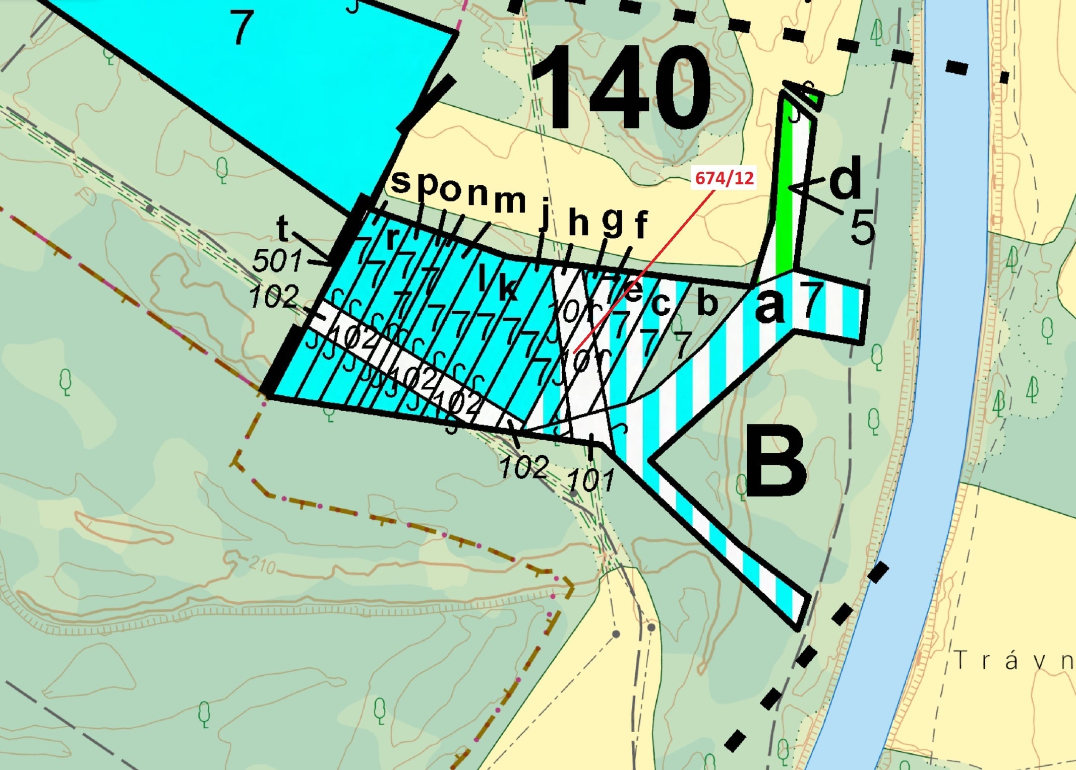 Lesní pozemek o výměře 1205 m2, podíl 1/1, katastrální území Kozlovice u Přerova, obec Přerov, obec 