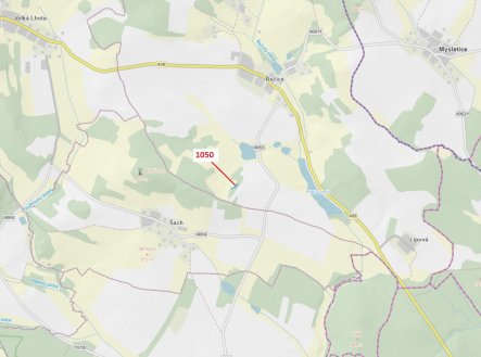 Prodej pozemku, les, 1 007 m²