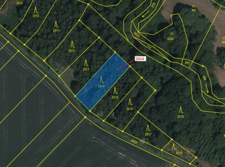Prodej pozemku, les, 532 m²