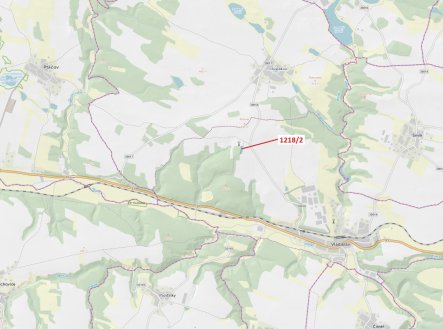 Prodej - pozemek, les, 1 414 m²