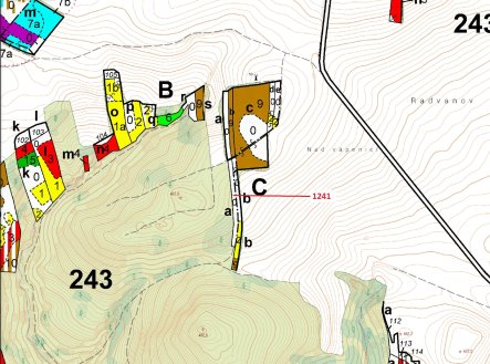 Prodej - pozemek, les, 2 068 m²