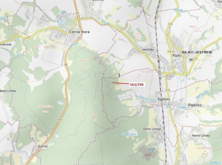 Prodej - pozemek, les, 1 372 m²