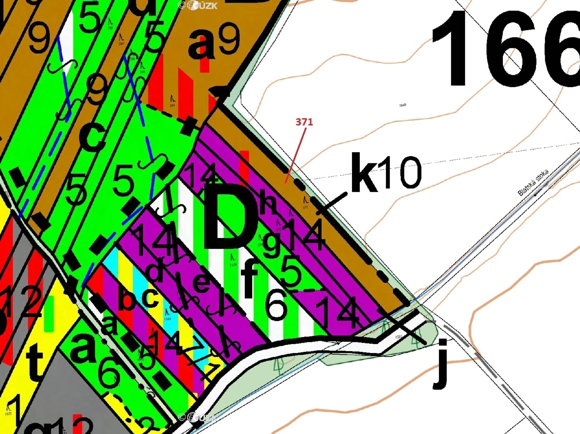 Lesní pozemek o výměře 2175 m2, podíl 1/1, katastrální území Komárov u Soběslavi, obec Komárov, obec
