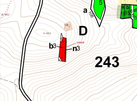 Prodej - pozemek, les, 219 m²