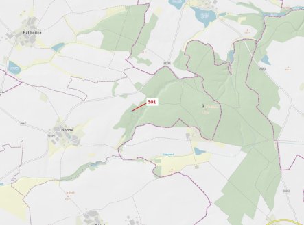 Prodej - pozemek, les, 579 m²