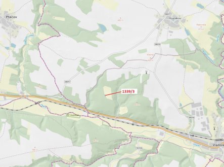 Prodej - pozemek, les, 54 m²