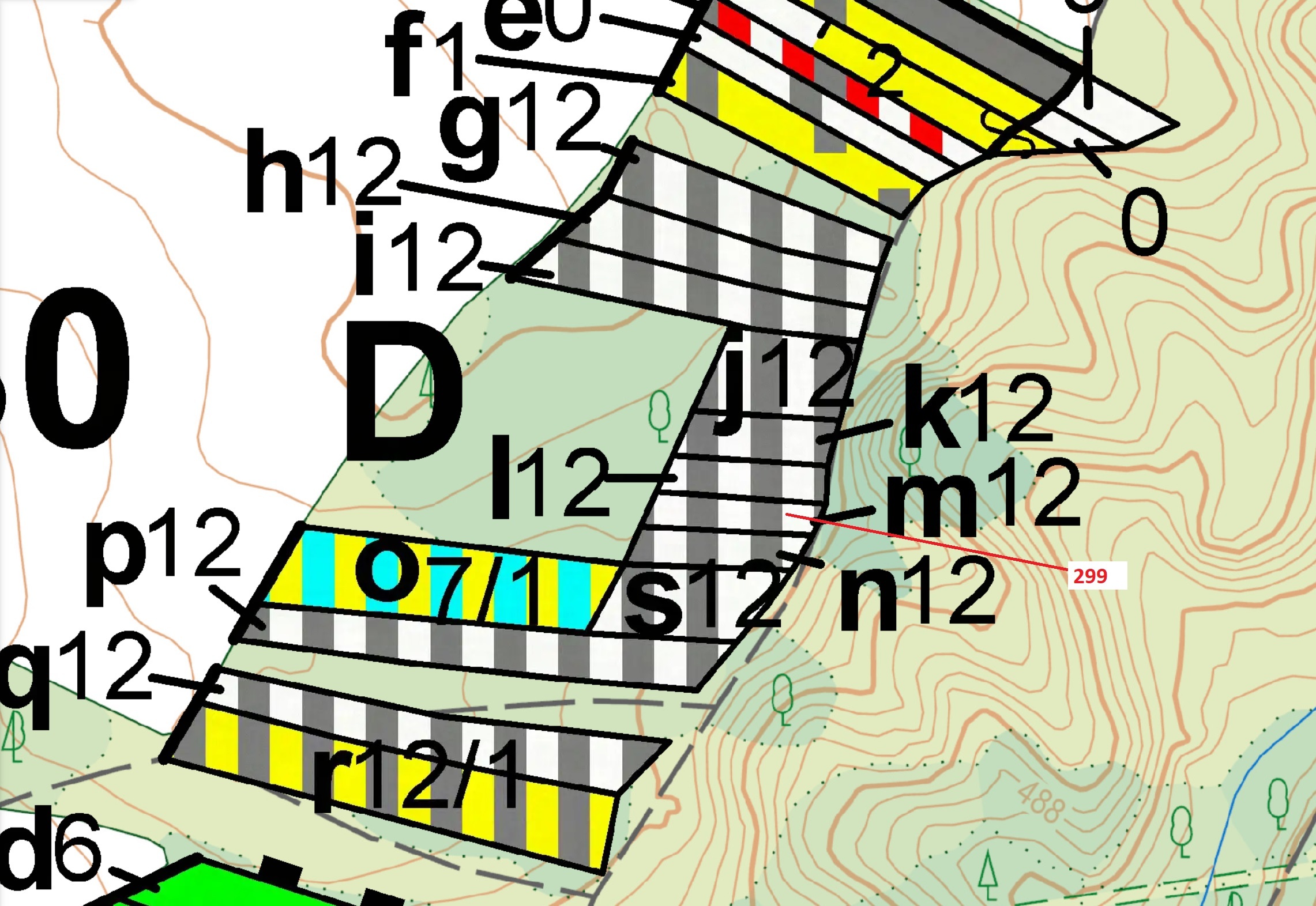 Lesní pozemek o výměře 482 m2, podíl 1/1, katastrální území Boňov, obec Jaroměřice nad Rokytnou, obe