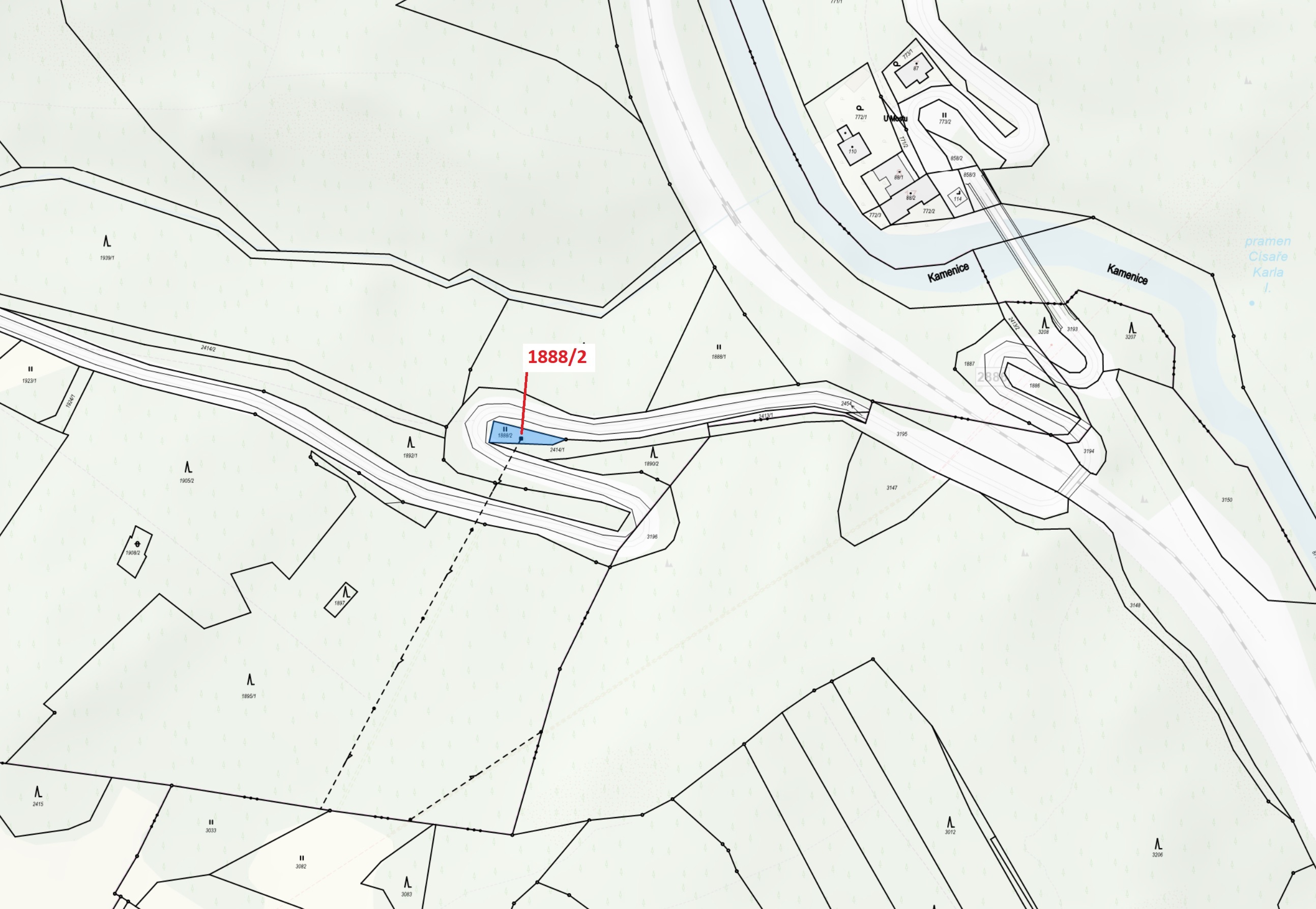 Trvalý travní porost o výměře 155 m2, podíl 1/1, katastrální území Držkov, obec Držkov, obec s rozší