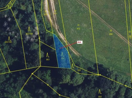 Prodej pozemku, les, 297 m²