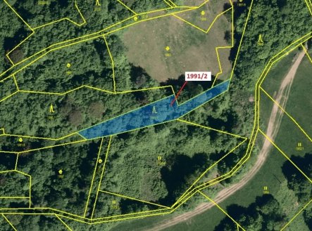 Prodej pozemku, les, 933 m²