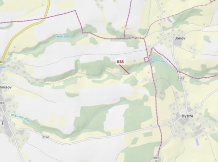 Prodej pozemku, les, 72 m²