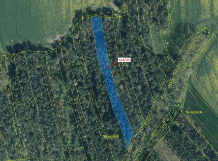 Prodej pozemku, les, 3 368 m²