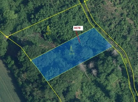 Prodej pozemku, les, 1 110 m²