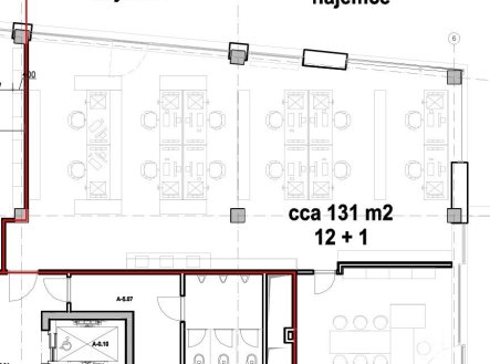 Pronájem kanceláře, 131 m²