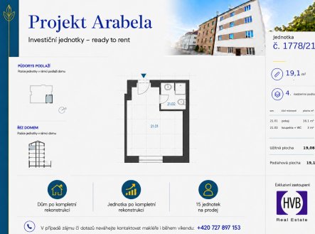 Prodej bytu, 1+kk, 19 m²