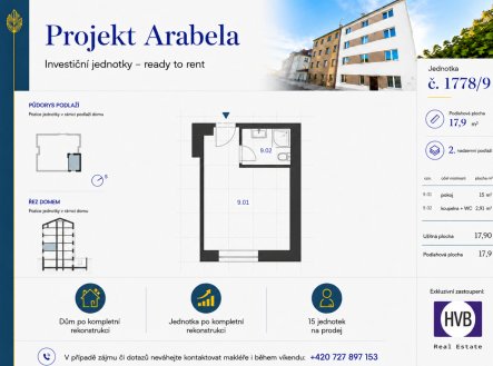 Prodej bytu, 1+kk, 18 m²