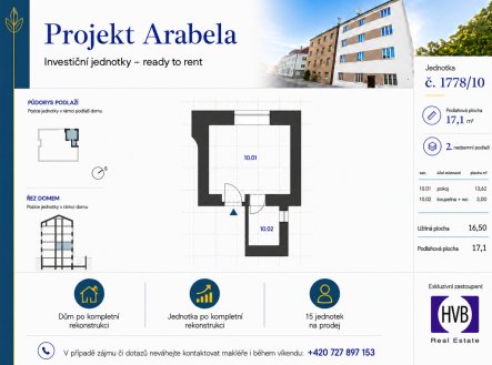 Prodej bytu, 1+kk, 17 m²