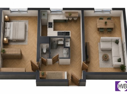 Prodej bytu, 2+1, 56 m²