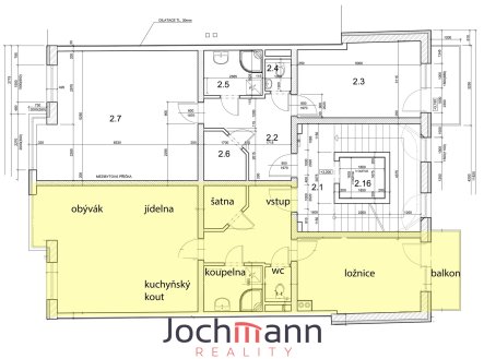 Pronájem bytu, 2+kk, 64 m²