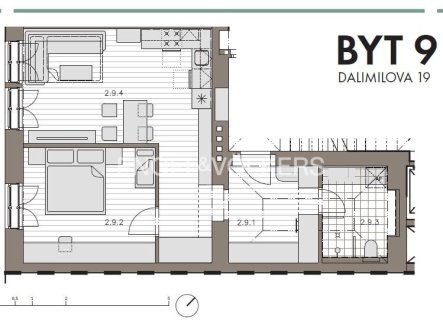 Prodej bytu, 2+kk, 56 m²