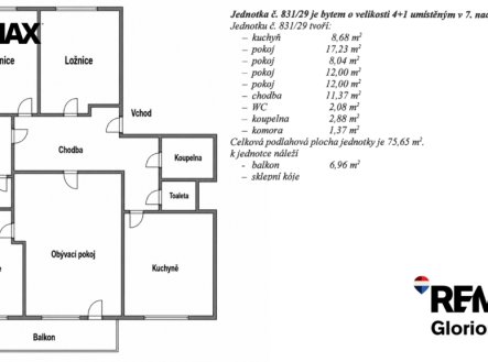 Prodej bytu, 4+1, 82 m²