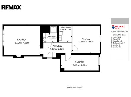 Prodej bytu, 3+kk, 65 m²