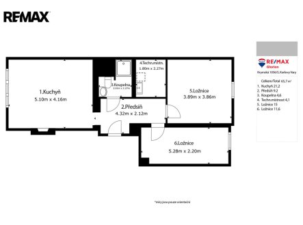 Prodej bytu, 3+kk, 65 m²