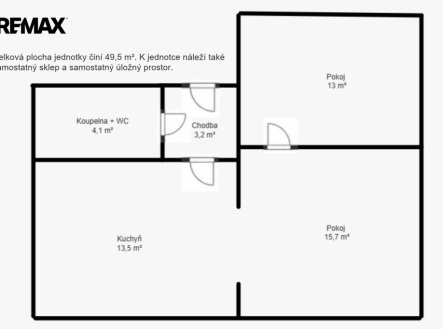Prodej bytu, 2+1, 49 m²