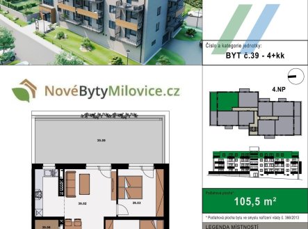 Prodej bytu, 4+kk, 97 m²