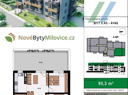 Prodej bytu, 4+kk, 95 m²