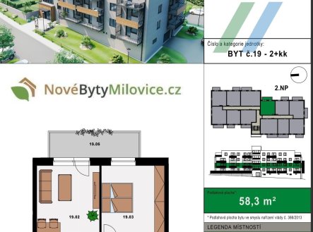 Prodej bytu, 2+kk, 63 m²