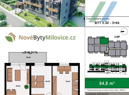 Prodej bytu, 3+kk, 78 m²