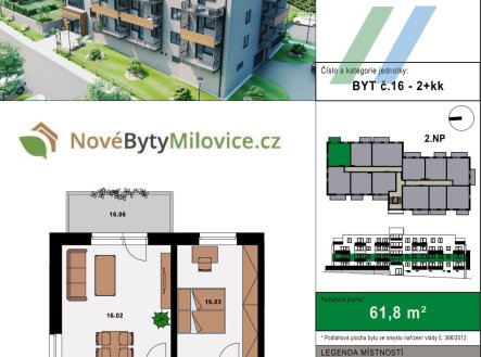 Prodej bytu, 2+kk, 64 m²
