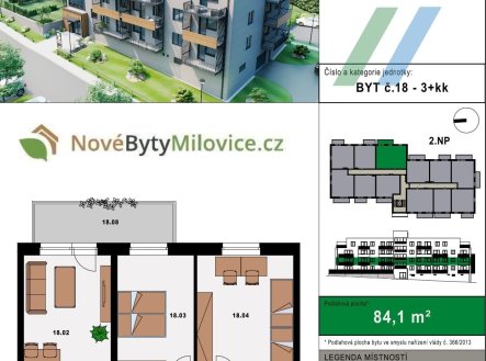 Prodej bytu, 3+kk, 77 m²