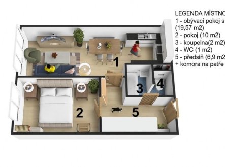 Prodej bytu, 2+kk, 40 m²