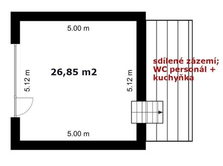 Pronájem obchodní prostory, 27 m²