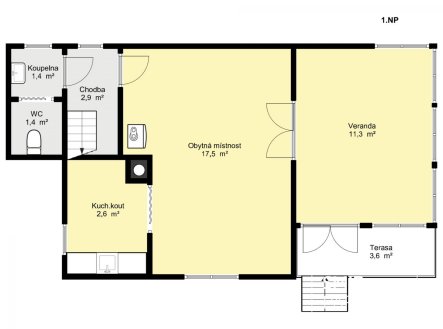 Prodej chaty/rekreačního objektu, 60 m²