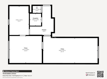 Prodej bytu, 2+1, 56 m²