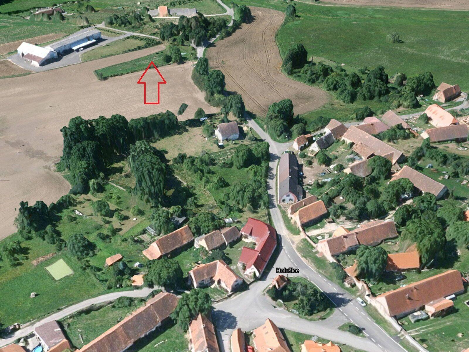 Prodej stavební parcely Holušice u Mužetic, obec Sedlice