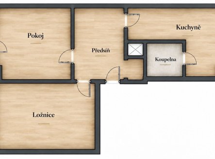 Prodej bytu, 2+1, 50 m²