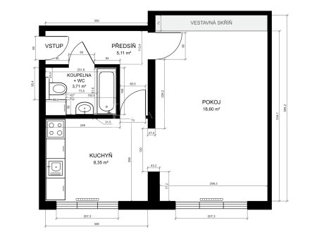 Prodej bytu, 1+1, 38 m²