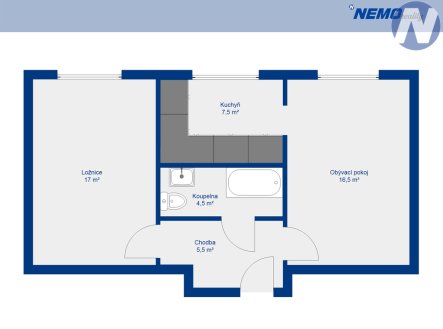 Prodej bytu, 2+1, 1 600 m²