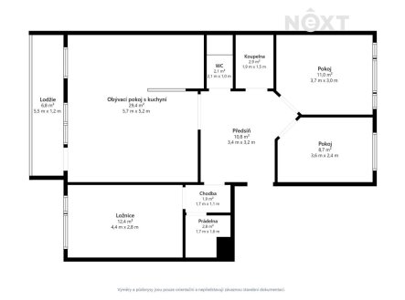 Prodej bytu, 4+kk, 89 m²